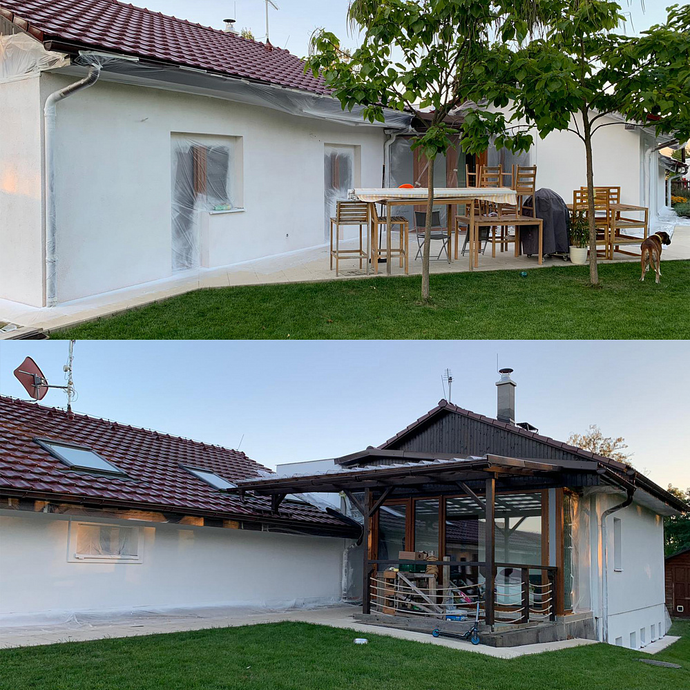 Application of Bronya Façade NF and Bronya Classic for insulation of a large cottage in the suburbs of Prague (the Czech Republic)