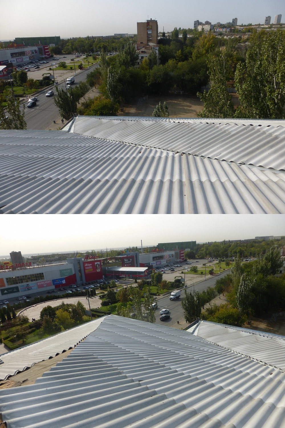 Water repellent Bronya on the roof of secondary school №3 st. Opolchenskaya, 1, Volgograd