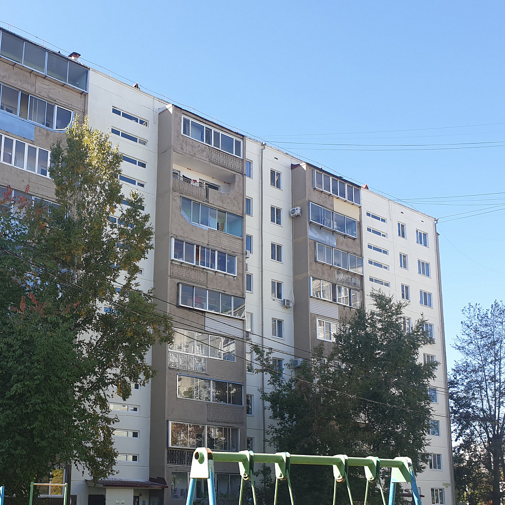 Application of Bronya Facade NF on the facade of an apartment building as part of global work to overhaul multi-storey residential buildings in the city of Blagoveshchensk (photo and video)