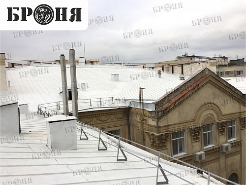 Полимерный Гидроизолятор Броня АкваБлок на крыше Дома ПрофСоюзов г. Волгоград (фото)