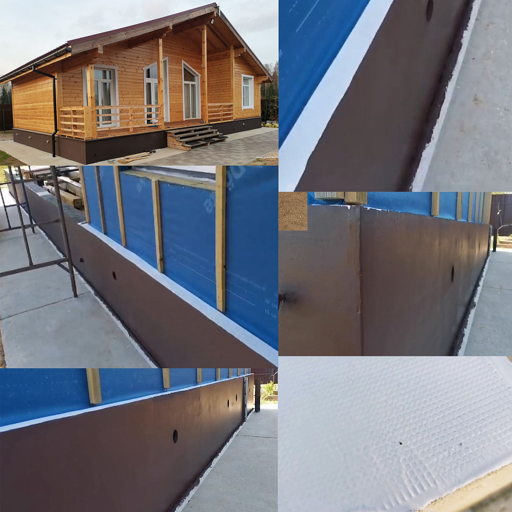 Application of Bronya Facade for thermal insulation of the basement of a country cottage, Yaroslavl region (Photo and video with comments of the dealer)