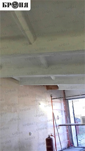 Теплоизоляция Броня при утеплении потолка в боксе автосервиса в г. Волгоград (фото)