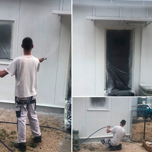 Application of Bronya Classic NF and Bronya Facade NF for thermal insulation of a country house in Hungary. (photo and video)